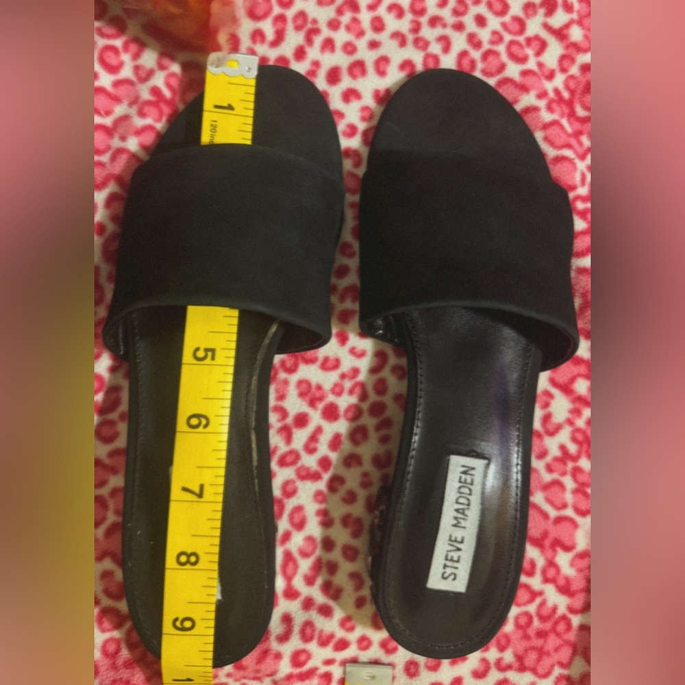Steve Madden Elegant Black Slide Sandals